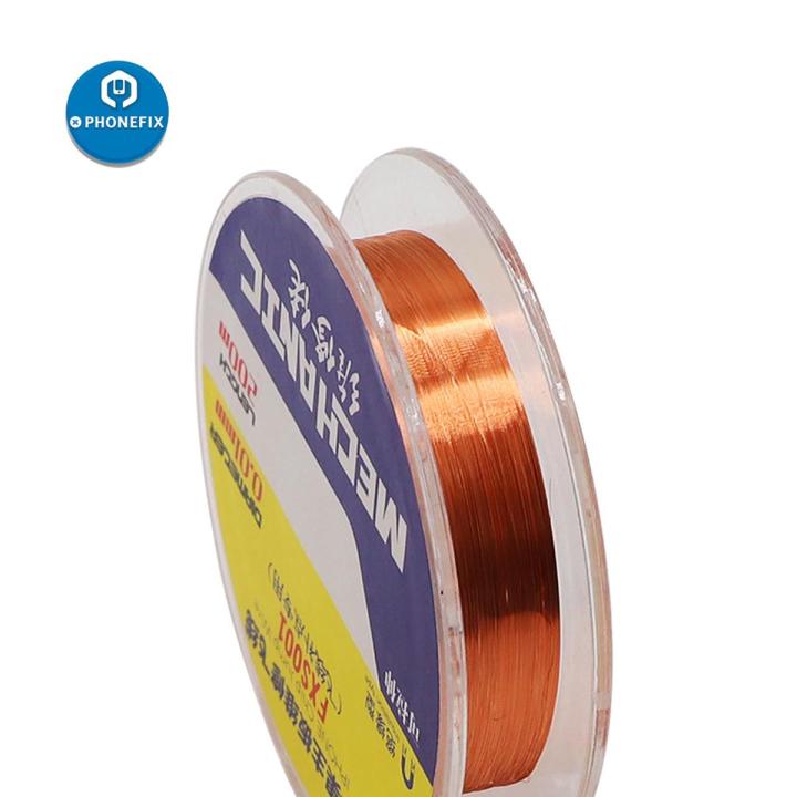 PHONEFIX 0.01Mm Insulated Soldering Jumper Wire Conductor Wire For Mobile Phone Motherboard BGA Logic Board Soldering Repair