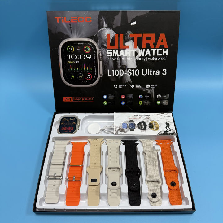 L100-S10 Uitra3 7 in 1 Ultra Smart Watch Series 8 SmartWatch with Bluetooth Calling  Fitness Tracking and Multiple Sports Modes