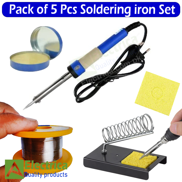 5pcs Soldering Set 40w Electric Soldering Iron Accessories High Quality Heating Hand Tools by Electrica
