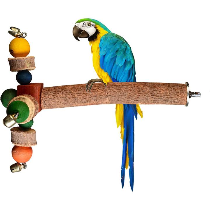 UK Bird Toys Parrot Toys, Twirler Natural Wooden Perch Toy