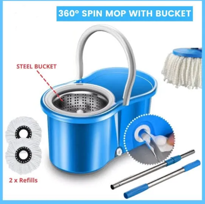 Spin%20Mop%20Bucket%20System,%20360%20Spin%20Mop%20&%20Bucket%20Floor%20Cleaning%20Stainless%20Steel%20Mop%20Bucket%20with%202%20Microfiber%20Replacement%20Head%20Refills%20-%20Image%205