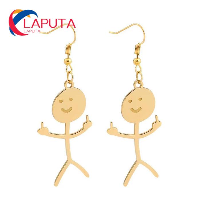 Drop Earrings Piercing Woman Trend Hip Hop Dangle Earrings