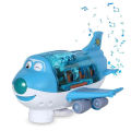 360° Rotating Electric Airplane Toys for Kids Bump and Go Action Toddler Toy Plane with LED Flashing Light Sound for Boys. 