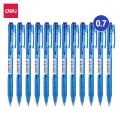 Deli - EQ00130- Ball Point Pen Spring (Tip 0.7mm)(12PCS/Box) - Blue. 