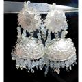 Antique jhumka earnings pure silver ( pure chandi ). 