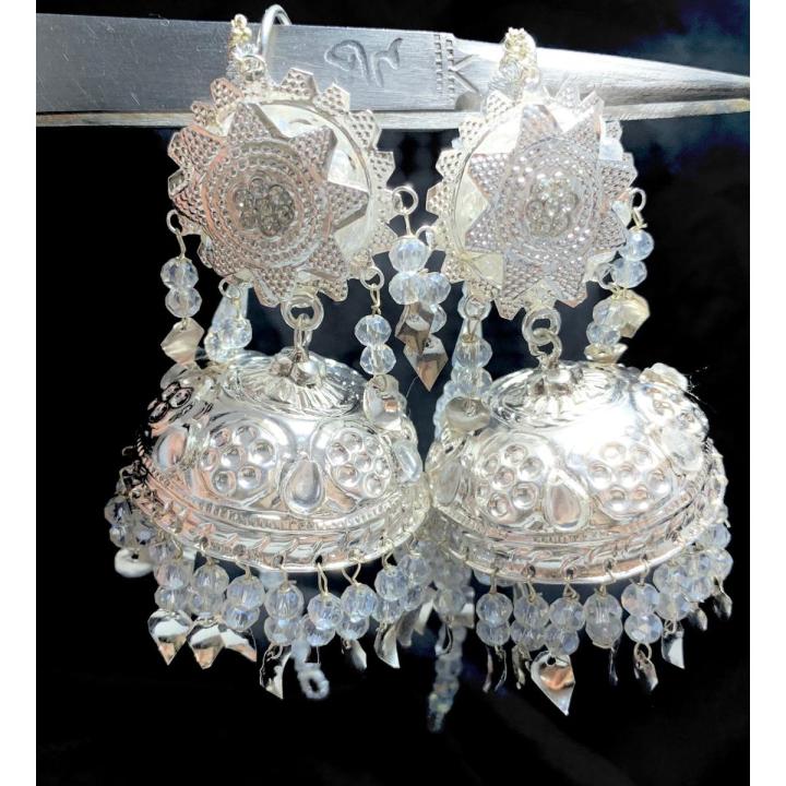 Antique jhumka earnings pure silver ( pure chandi )