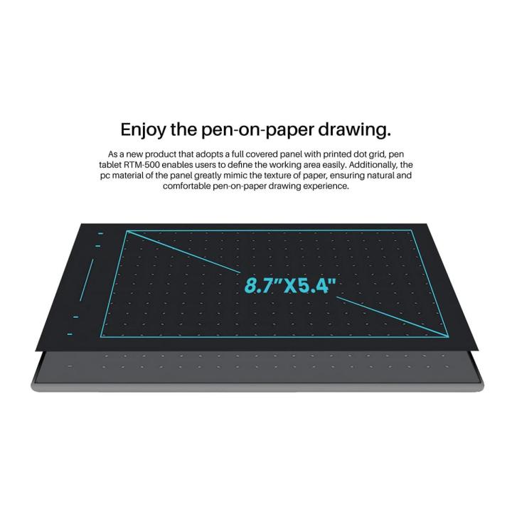 Huion Inspiroy RTM500 Graphics Drawing Pen Tablet (BLACK) Daraz.pk