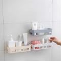 Plastic Bathroom Shelf Storage Box Organizer Basket with Wall Mounted Suction Cup. 