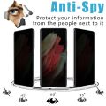 Samsung Galaxy S21 Plus Ultra 3D Curved Privacy Protective Tempered Glass Film / 9H Hardness Full Coverage Anti Spy Peep Tempered Glass Screen Protector. 