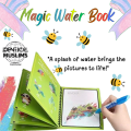 Water Magic Book for Kids | Reusable & Mess-Free Painting Activity | Educational Drawing Pad with Water Pen | Early Learning Toy for Toddlers & Children | Best Gift for Boys & Girls WHOLESALE AVAILABLE. 