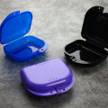 Tooth Retainer Box Brace Container Mouthguard Guard Denture Storage Case Cleaner Creek. 