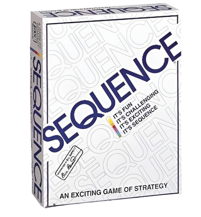 Sequence Board Game with Playing Board and Red Green & Blue Chips Strategy & War Games Board Game