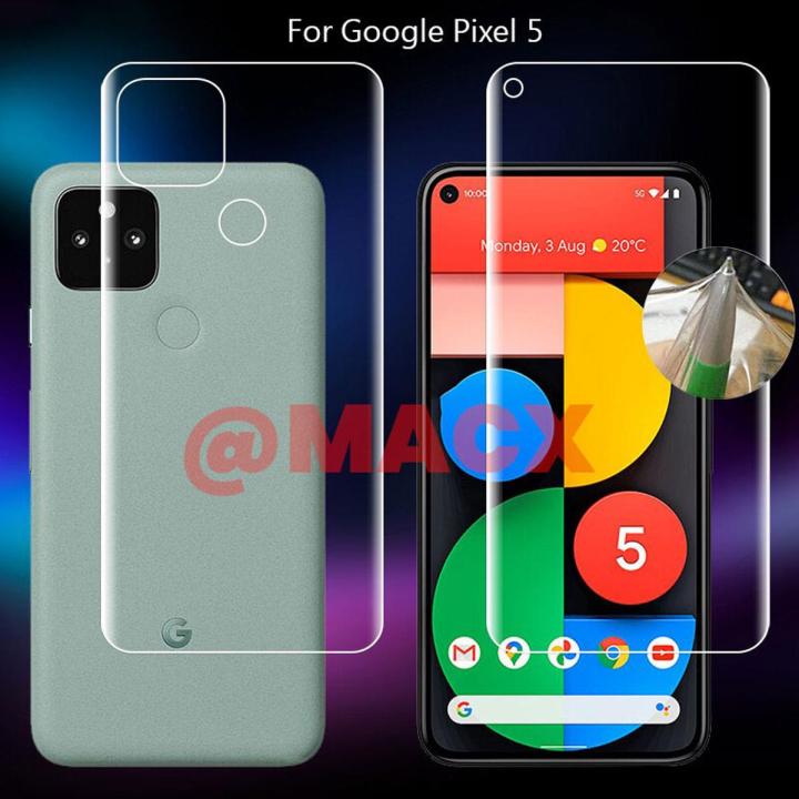 For Google Pixel 5 Screen Protector - Front and back Hydrogel Jelly Protector For Google Pixel 5