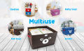 Panda Design Folding Storage Bins Quilt Basket Kid Toys Organizer Storage Boxes Cabinet Wardrobe Storage Bags 1 Piece. 