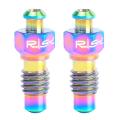 2Pcs Bike Hydraulic Disc Brake Exhaust Bolt Clip Filling Oil Screw Rainbow. 