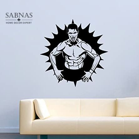 Sabnas Naked Cristiano Ronaldo CR7 Fun Art Wall Decor Stickers 2 X 2 Feet Wall Decal Sticker Vinyl For boys girls bed room living room sports clubs football soccer lover and academy Black Color