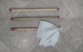 2pcs 17 inch long Wooden Jhatki stick without cloth for use cleaning window /  dusting window door and remove the flying bee wooden stick duster mosquito cleaning tool. 