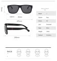 Fashion Square Polarized Sunglasses Men Vintage Plastic Male Sun Glasses Women Stylish Black Sport Shades UV400. 