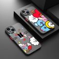 The B-BTS Cute For Apple iPhone 15 14 13 12 11 mini Pro Max 8 7 6S 6 XR X XS Plus Frosted Translucent Phone Case. 