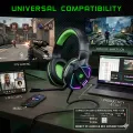 RAZOR - RGB Gaming Headphones 3.5mm With USB Earphone Surround Stereo Headphone for PC, PS4, Xbox One, Ergonomic Design Over Ear with Mic Professional Headset For Gaming - One Click Pick. 