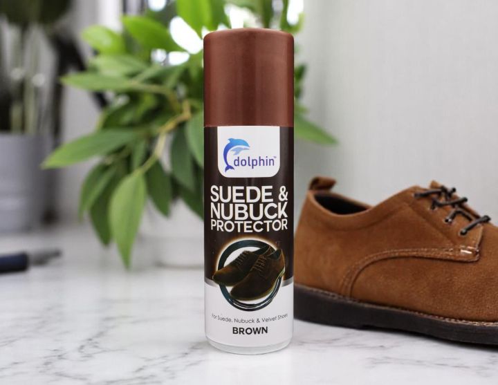 Dolphin%20Suede%20&%20Nubuck%20Protector%20Spray%20250ml%20-%20Neutral/Black/Brown/Mustard%20-%20Restore,%20Protect%20and%20Revive%20Your%20Suede,%20Nubuck%20and%20Velvet%20Shoes%20-%20Image%204