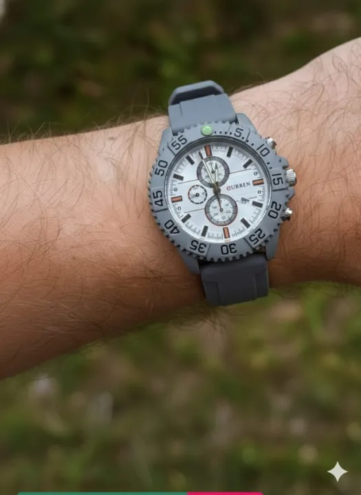 styles%20watch%20for%20men%20Sports%20Chronograph%20Watch%20for%20Men%20%E2%80%93%20Black%20&%20Blue%20And%20Silver%20Dial,%20Premium%20Rubber%20Strap%20Heavy%20Duty%20Black%20Bezel%20Rotating%20-%20Image%204