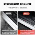 4pcs Universal Car Door Side Step Threshold Sticker Carbon Fiber Threshold Strip Protection Sticker for toyota. 
