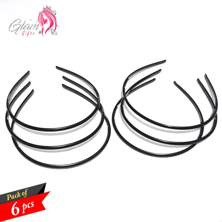 Pack%20of%206%20Thin%20Plastic%20Headbands%20-%20Black,%20Red%20&%20Blue%20for%20Women%20&%20Girls%20-%20Image%204