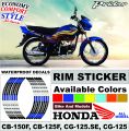 Wheel Stickers for HONDA PRIDOR Rim Reflector Tape Motorcycle Decals Graphics 17". 