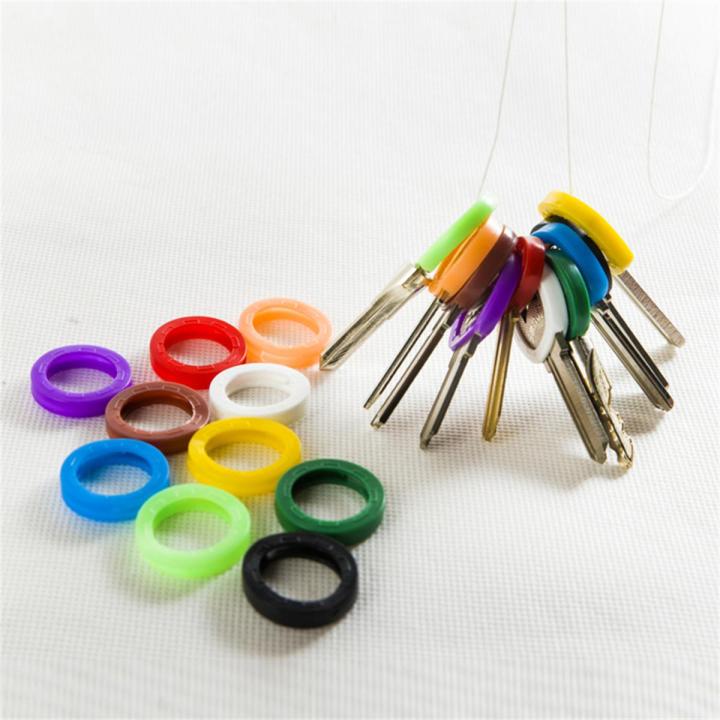 10PCS Key Covers For House Keys Hollow Multi Color Rubber Key Chain Accessories Soft Keys Ring Caps Locks Cap Topper Keyring