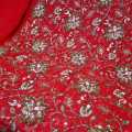 Luxury Cutdana Handmade Chiffon Collection 2 piece Shirt & Duppata Fabric Pure Soft Chiffon Boti for additional Use. 