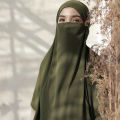 Half Niqab Patti - Pack of 4 Colors - Half Niqab Patti Nose Piece Multicolor for Girls & Women - Soft Georgette Breathable Fabric With Elastic. 