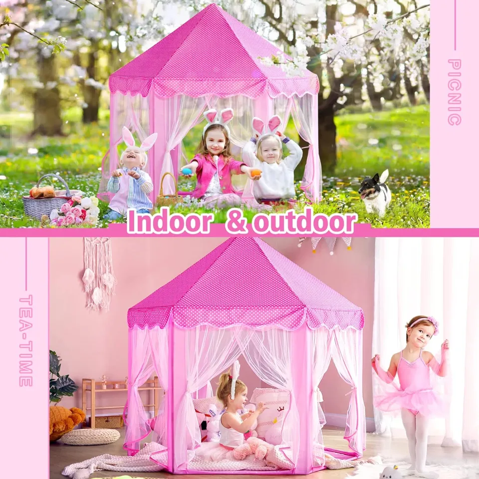 Princess Tent Large Playhouse Kids Castle Play camp Toy for