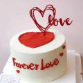 Happy Valentine's Day Cake Topper Love Heart Gold Cupcake Topper. 
