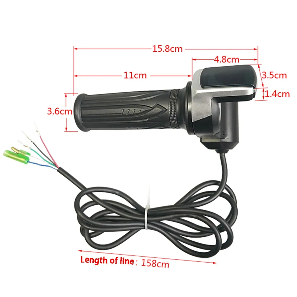 E-Bike Twist Throttle For Electric Bike Throttle 36V - 48V Handle Throttle Lcd Display With Lock Key 10 E-Bike Twist Throttle For Electric Bike Throttle 36V - 48V Handle Throttle Lcd Display With Lock Key