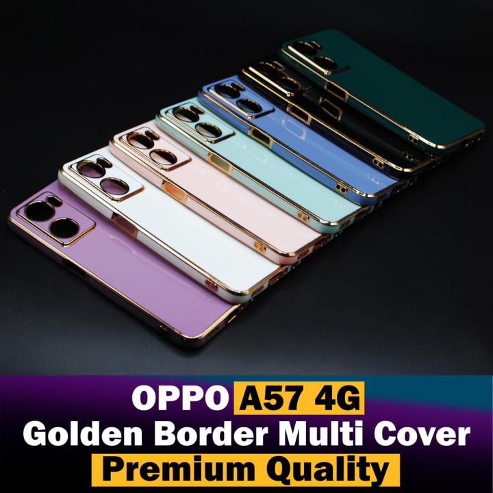 Oppo A57 4G Back Cover Soft Multi Golden Border Camera Protection Cover For Oppo A57 4G