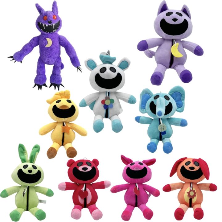 Smiling Critters Plush Toy 30CM Smiling Critters Catnap Catnat Accion kawaii Doll Soft Peluches Pillow Birthday Christmas Gift