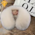 Windproof Faux Collar Cozy Faux Fur Neck Warmer Scarf for Winter Unisex Design less Than Women Winter Fake Collar. 