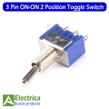 5pcs 3-Pin ON-ON 2 Position Toggle Switch 6A/125V 3A/250V SPDT ON OFF Toggle Switch by Electrica. 