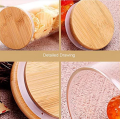 Glass Jar with bamboo Lid AIRTIGHT Canisters glass food storage jar with lids ( 1 piece price  ,  1000ml - 600ML - 450ML - 750 ml  ( check variation )  are perfect to store cookies, candy, flour, beans, spice, cereals etc.1000ml - 600ML - 450ML - 750 ml. 