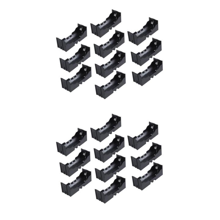 Plastic Single 26650 Battery Holder Case Storage BoX 20Pcs Black