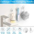 12 Pcs Plastic Hooks Self Adhesive, Sticky Hooks Removable Wall Hooks,Stick on Hooks for Hang Coat Cloth Towel. 