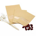 12x20 cm  food Grade Kraft paper stand up Pouches 100pcs/Lot Brown kraft paper stand up pouch, stand up paper bags with window and zipper Packaging material, packaging box, packaging bags food container, food. 