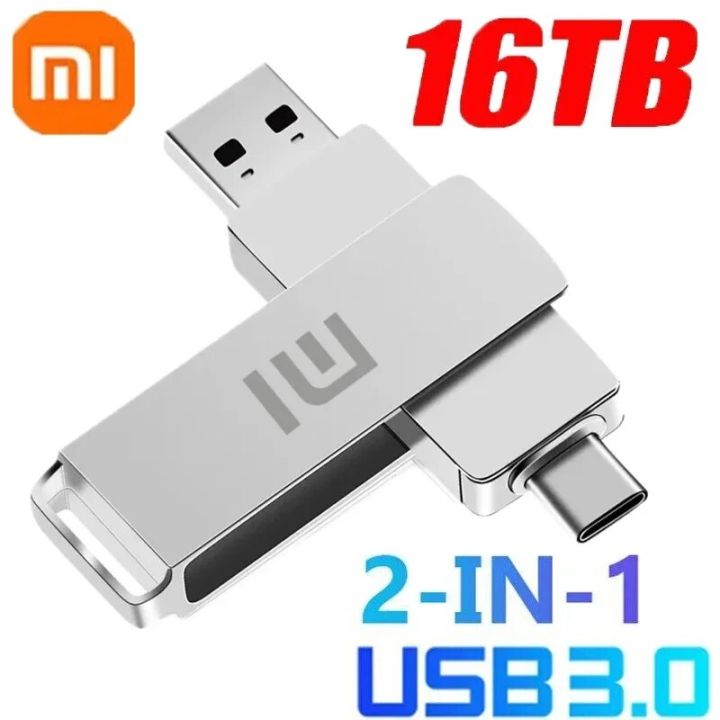 【COD+Original+Ready stock】Xiaomi U Disk 16TB USB 3.0 High Speed Pen Drive 8TB 4TB Transfer Type-C Memory Card SSD Pendrive Flash Drive Memoria USB Stick