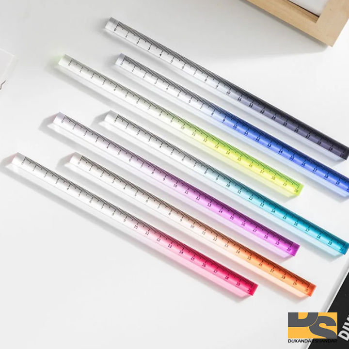 Shade Guide Ruler Premium quality Acrylic rulers multicolor shade size 12 inch for school ...