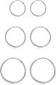 3 Pairs 925 Sterling Silver Small Hoop Earrings For Women Men Round Endless Hoop Earrings Set Lightweight 10MM 15MM 20MM. 