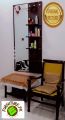 Longish DIY Dressing Table ( H 60" x L 24" ) with Shelves, Mirrors and Hanging hooks by eFurniturePk. 