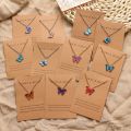 Fashion Trendy Butterfly Pendant Necklace for Women Make A Wish Statement Necklace Jewelry Gifts Wholesale Dropshipping. 