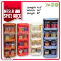 Pack Of 8 Masala Jar Masala Box Spice Rack box with Automatic Lid Cooking Masala. 