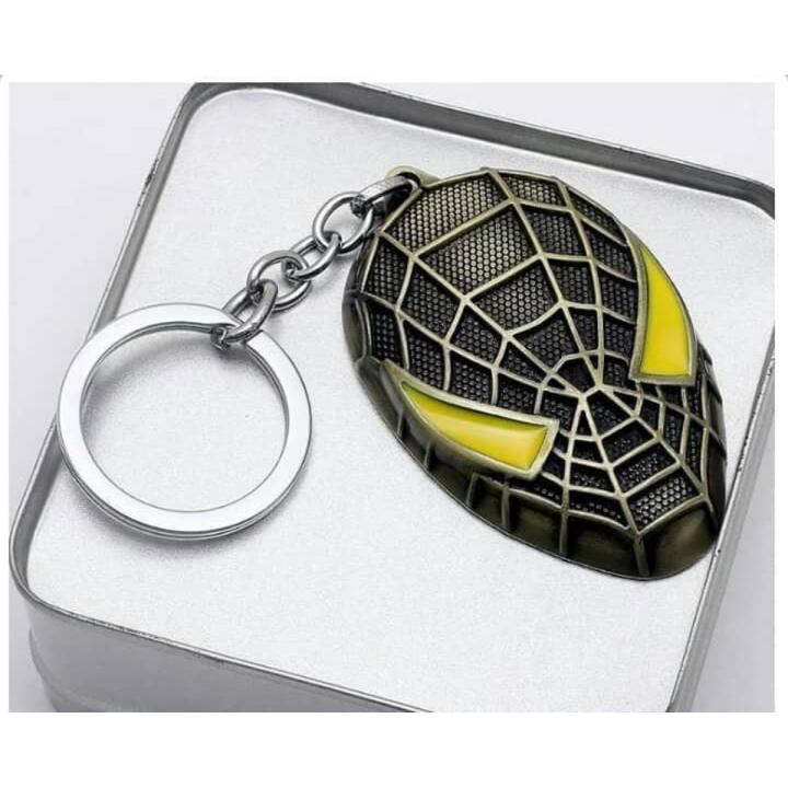 Spider Man Mask Keychain Unisex Fashion PVC Alloy Metal Colorful ...